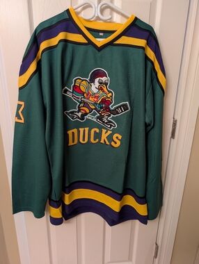 Mighty Ducks The Movie #33 Goldberg Hockey Jersey XXXL